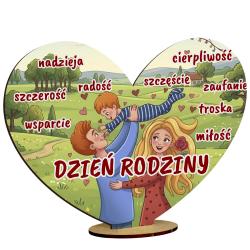 Statuetka na Dzień Rodziny z nadrukiem serce...