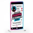 Personalizowana statuetka Instagram telefon z imieniem dla najlepszej uczennicy prezent od nauczyciela
