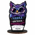 Personalizowana statuetka sowa z imieniem dla ucznia uczennicy prezent zakończenie roku szkolnego od nauczyciela wychowawcy