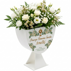 Flowerbox komunijny kielich personalizowany z...