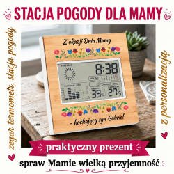 Stacja pogodowa dla mamy z grawerem prezent na...