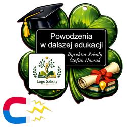 Magnes Brelok z Logo Szkoły Dedykacją i...