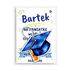 Zestaw z Imieniem Ucznia Brelok Czapka...