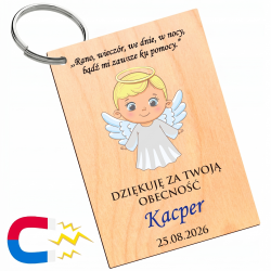 Brelok magnes na Chrzest Święty personalizowany...