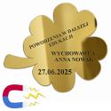 Magnes Koniczynka z Grawerem dla Ucznia od Wychowawcy Personalizowany Upominek na Zakończenie Roku