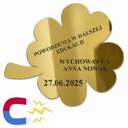 Magnes Koniczynka z Grawerem dla Ucznia od...