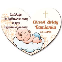 Kolorowy magnes na Chrzest Święty z nadrukiem...
