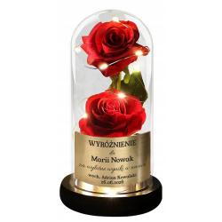 Wieczna Róża LED w Szkle Wyróżnienie dla Ucznia...