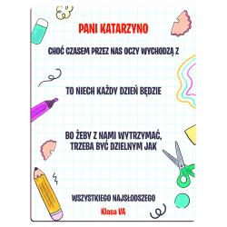 Tabliczka na słodycze na Dzień Nauczyciela w...