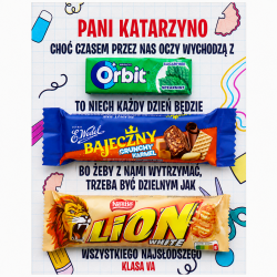 Tabliczka na słodycze z dedykacją dla...