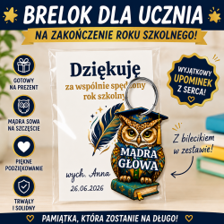 Brelok dla ucznia prezent na zakończenie roku...