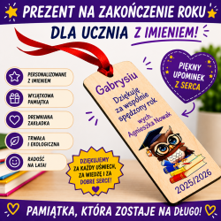 Prezent z imieniem na zakończenie roku...