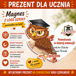 Magnes z Logo Szkoły Personalizowany Prezent...