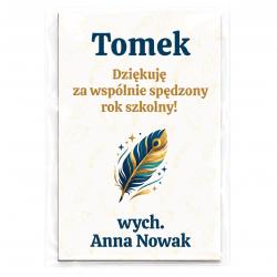 Personalizowany magnes z imieniem ucznia...