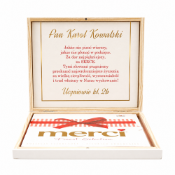Personalizowany prezent Merci dla nauczyciela...