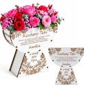 Flowerbox na Dzień Ojca z grawerem personalizowany prezent dla Taty box na kwiaty z dedykacją i imieniem