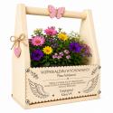 Flowerbox dla nauczyciela z grawerem prezent na Dzień Nauczyciela i zakończenie roku szkolnego personalizowany