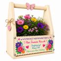 Flowerbox dla wychowawcy nauczyciela prezent na zakończenie roku szkolnego dzień nauczyciela personalizowany z dedykacją