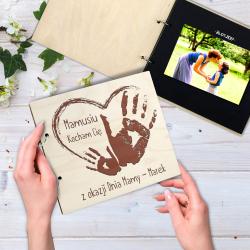 Drewniany album na zdjęcia - dzień mamy