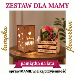 Zestaw dla mamy doniczka flowerbox nosidełko...