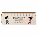 Zakładka linijka brelok 3w1 Pasowanie na Ucznia personalizowany prezent dla dzieci upominek szkolny z nadrukiem