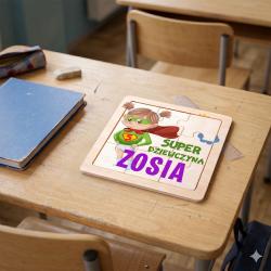 Personalizowane drewniane puzzle z imieniem...