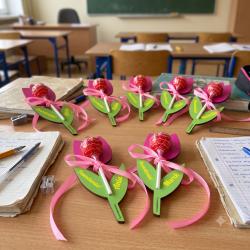 Tulipan na lizaka z nadrukiem i imieniem...