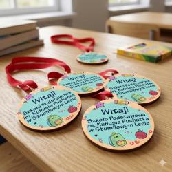 Medal z nadrukiem Witaj Szkoło prezent na...