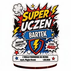 Statuetka z nadrukiem Super Uczeń z imieniem...