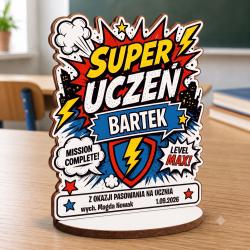 Statuetka z nadrukiem Super Uczeń z imieniem...