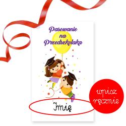 Bilecik z nadrukiem do samodzielnego podpisania...