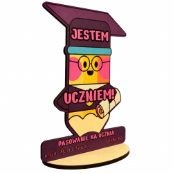 Statuetka z nadrukiem Jestem Uczniem prezent na...
