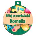 Medal z nadrukiem Witaj w Przedszkolu z imieniem prezent dla przedszkolaka na pasowanie pierwszy dzień
