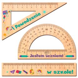 Zestaw przyborów geometrycznych z nadrukiem w...