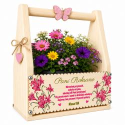 Flowerbox z nadrukiem dla nauczyciela prezent...