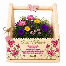 Flowerbox z nadrukiem dla nauczyciela prezent...