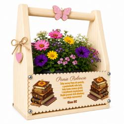 Flowerbox z nadrukiem dla nauczyciela prezent...
