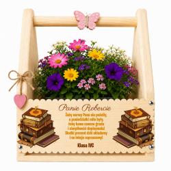 Flowerbox z nadrukiem dla nauczyciela prezent...