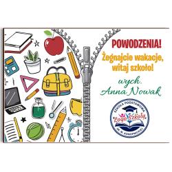 Magnes z brelokiem w folijce z nadrukiem logo...