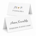 Winietki Ślubne z Nadrukiem Personalizowane Winietki na Stół Weselny z Podziękowaniem dla Gości