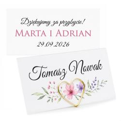 Winietki Ślubne z Delikatnymi Kwiatami...