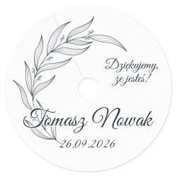 Winietka na Kieliszek z Imieniem i Datą Ślubu...
