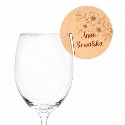 Drewniana Winietka na Kieliszek z Imieniem...