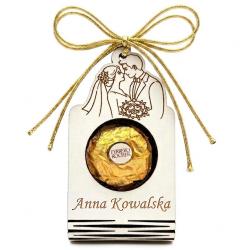 Winietka ślubna z grawerem na Ferrero Rocher z...