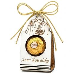 Winietka ślubna z grawerem na Ferrero Rocher z...