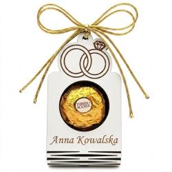 Winietka ślubna z grawerem na Ferrero Rocher z...
