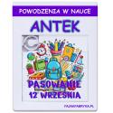 Puzzle przesuwne z nadrukiem personalizowane z imieniem prezent na pasowanie dla ucznia do szkoły układanka logiczna