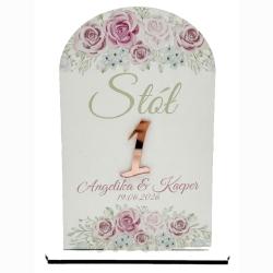 Numerek na stół weselny statuetka z nadrukiem...