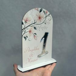 Numerek na stół weselny statuetka z nadrukiem...