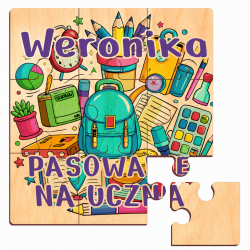 Puzzle z nadrukiem pasowanie na ucznia...